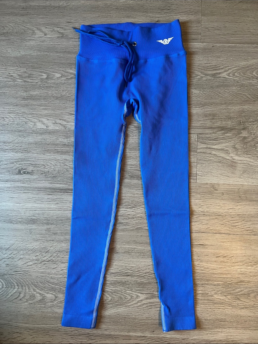 Born Primitive Ribbed Leggings in Royal Blue with Drawstring